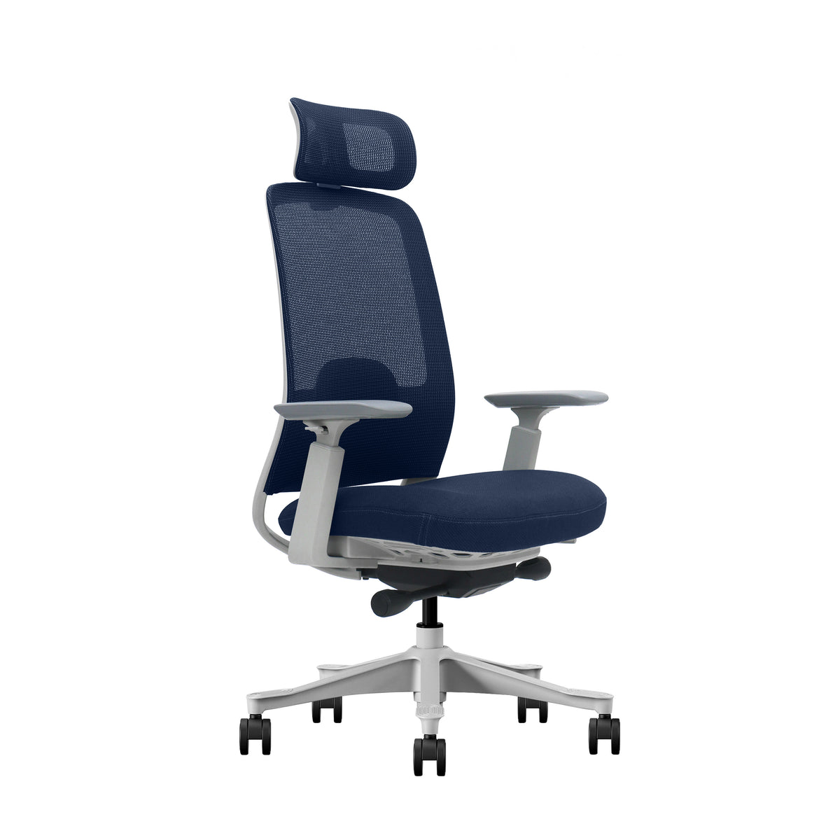 Fotel biurowy ergonomiczny V3 Premium Slide szaro-granatowy