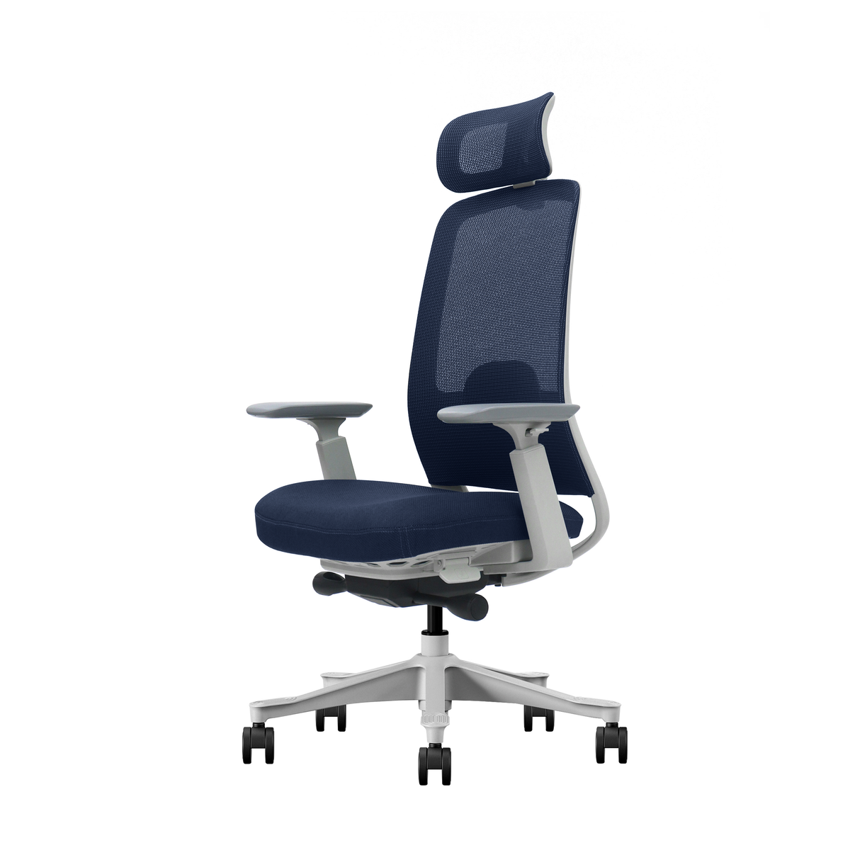 Fotel biurowy ergonomiczny V3 Premium Slide szaro-granatowy