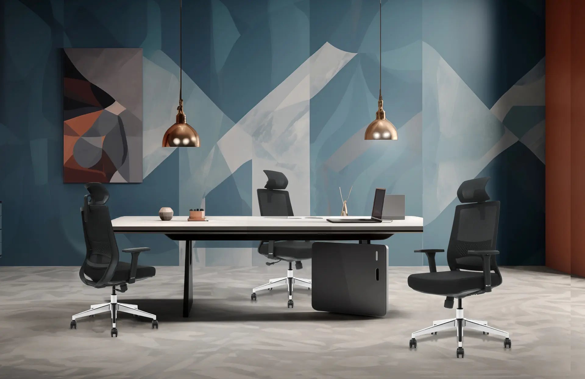 Fotele biurowe z zagłówkiem