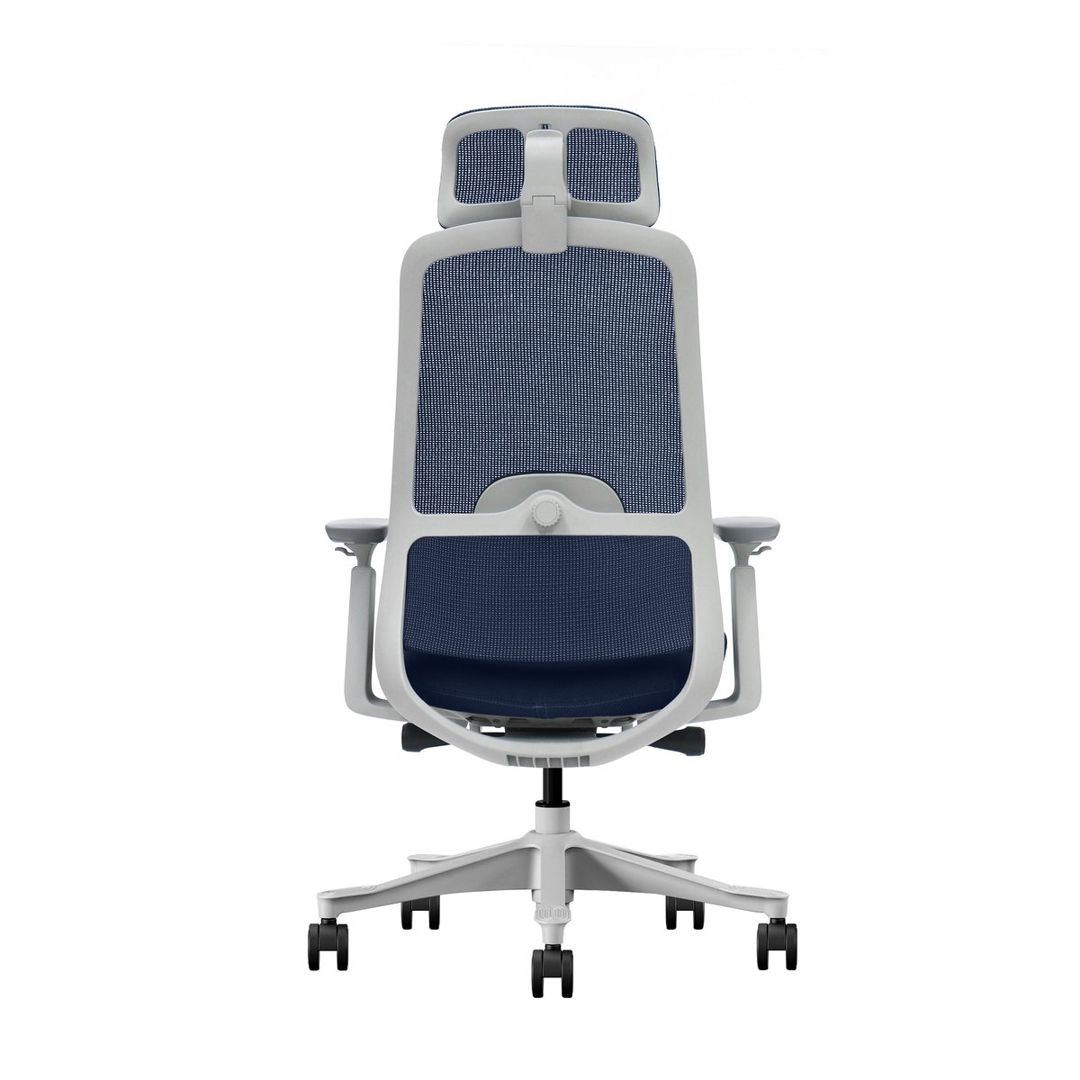 Fotel biurowy ergonomiczny V3 Premium Slide szaro-granatowy