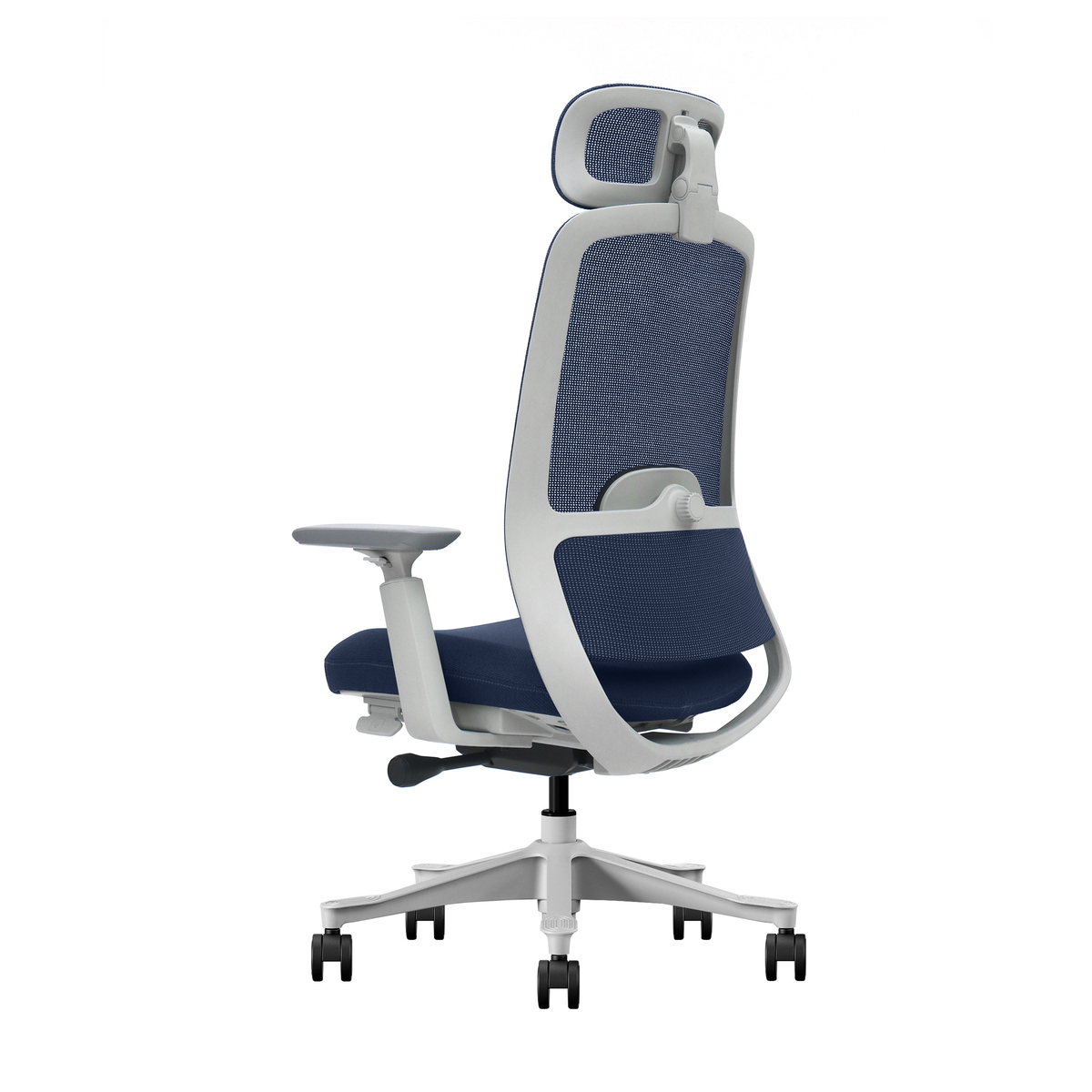 Fotel biurowy ergonomiczny V3 Premium Slide szaro-granatowy