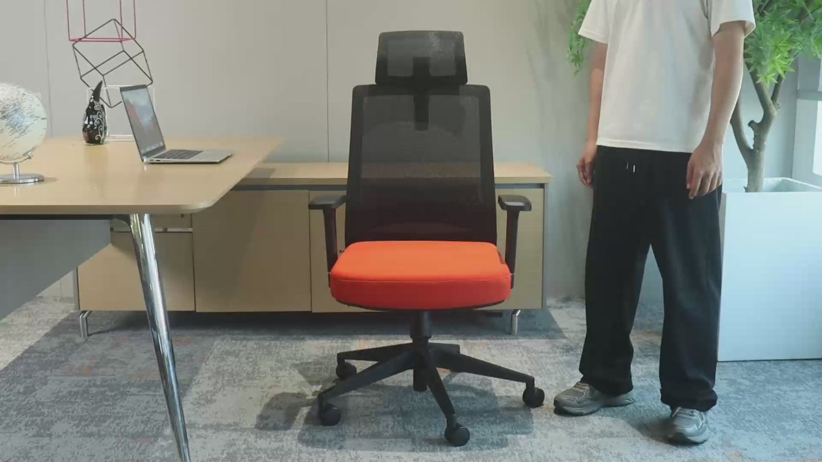 Fotel biurowy ergonomiczny GK3 Premium Slide pomarańczowy